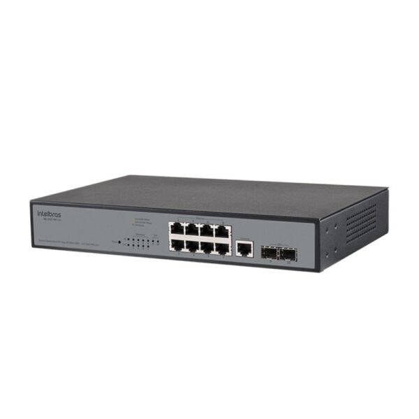 SWITCH DESKTOP GEREN 8 P GIGA ETHERNET E 2 P MINI GBIC SG 1002MR L2+ - INTELBRAS