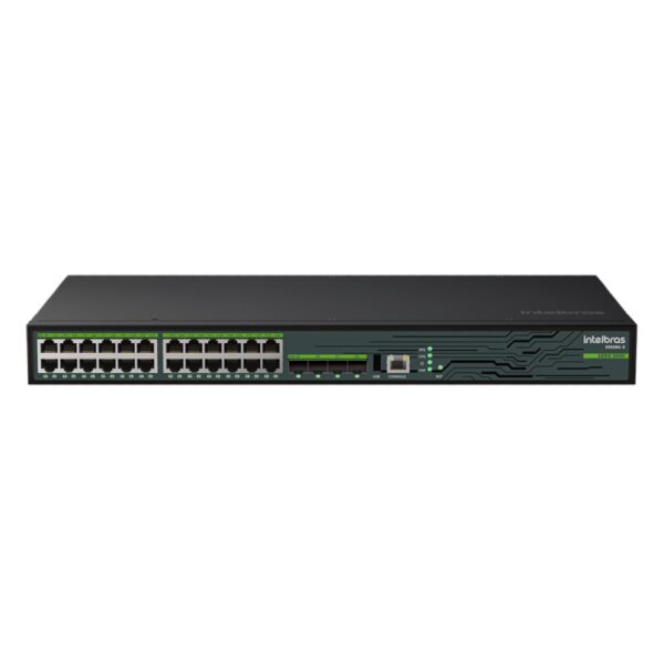 SWITCH GERENCIAVEL L3 24 PORTAS GIGA +4 PORTAS SFP+ S3028G-B - INTELBRAS