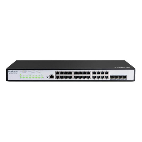 SWITCH RACK GERENC POE 24P GIGA E 4P SFP SG 2404D POE MAX - INTELBRAS
