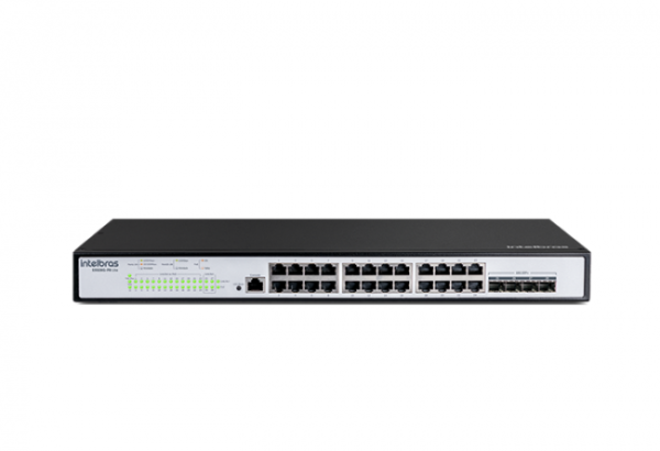 SWITCH GERENCIÁVEL L3 24 PORTAS GIGA + 4P SFP S3028G-B LITE - INTELBRAS